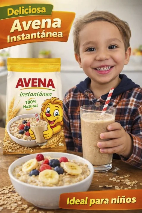 Avena instantánea Peruanita, ideal para niños
